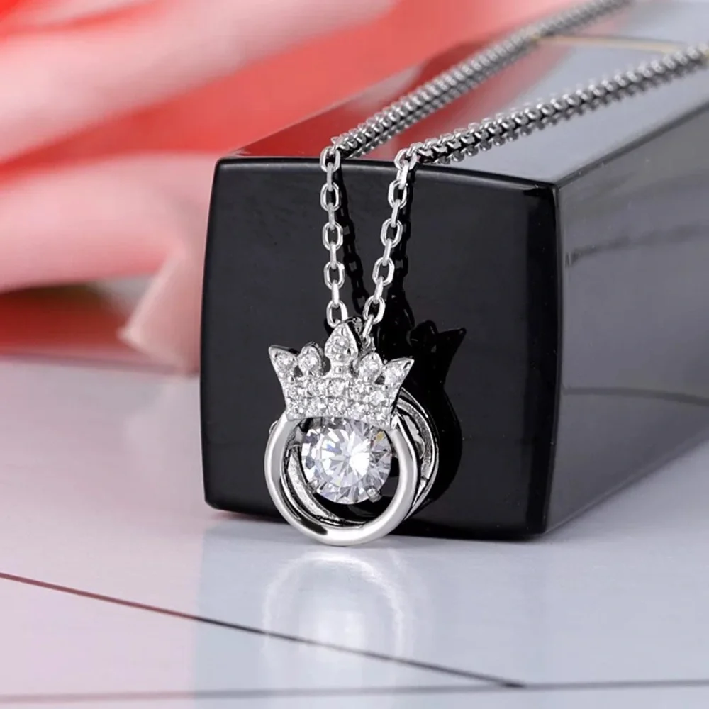 New “shaking diamond” in crown necklace - Picture 1 of 4